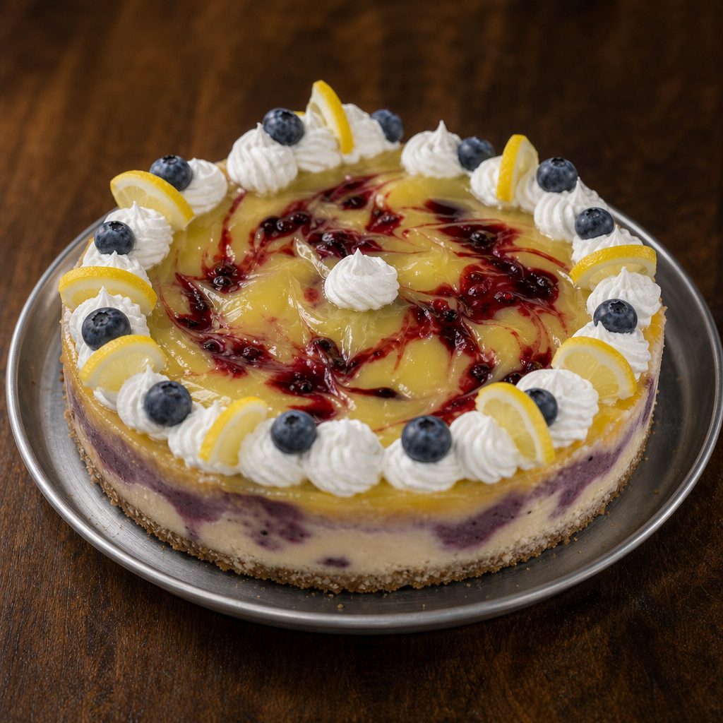Lemon Blueberry Cheesecake.