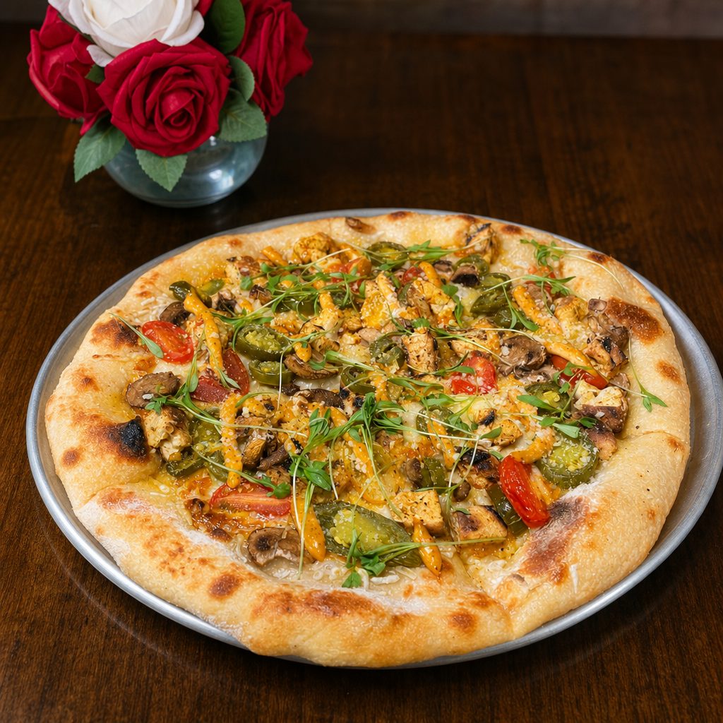 Spicy Cajun Chicken pizza.